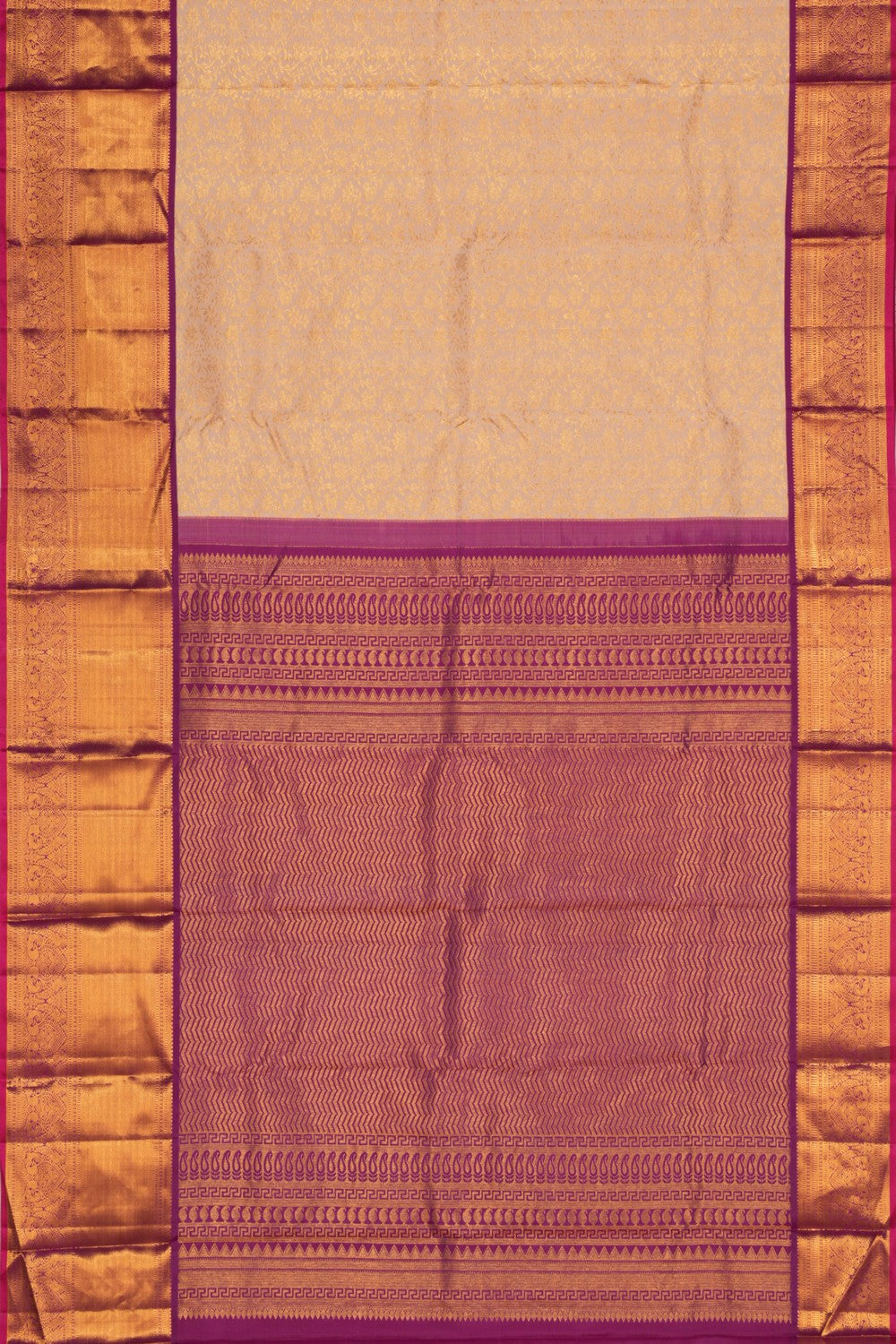 Image of Kanchipattu Brocade Off-White Saree